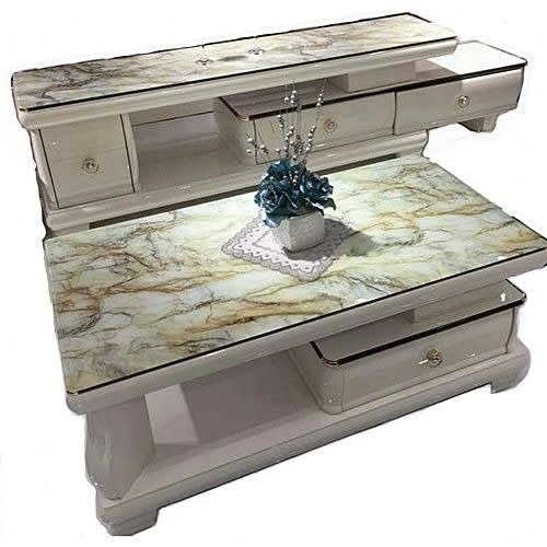 Durable Television Stand And Center Table With Drawers.