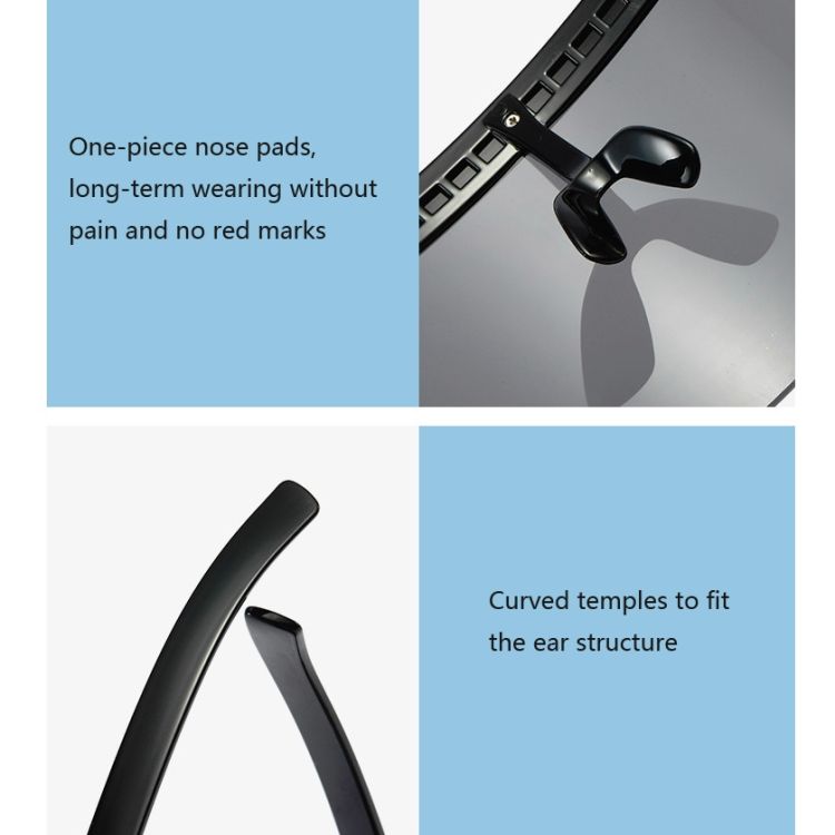 Outdoor Sunglass, Frame Color: Blue Frame Black&Gray