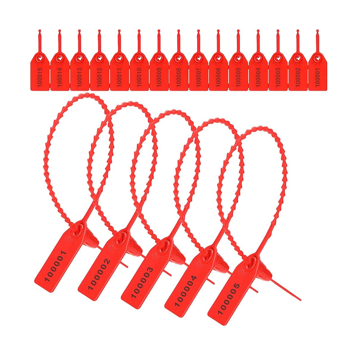 1000 Pcs Plastic Tamper Seals Fire Extinguisher Tags Security Tags