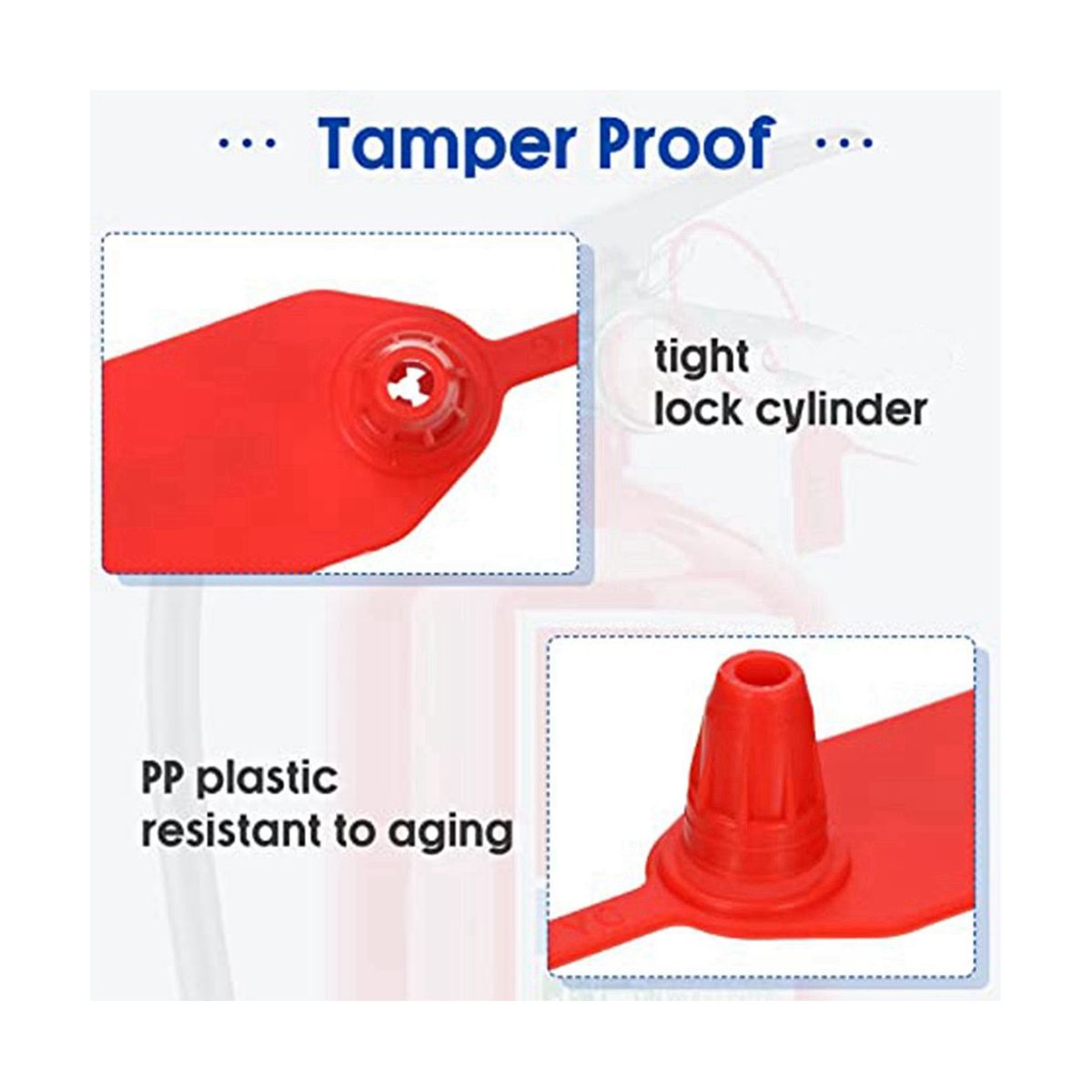 1000 Pcs Plastic Tamper Seals Fire Extinguisher Tags Security Tags