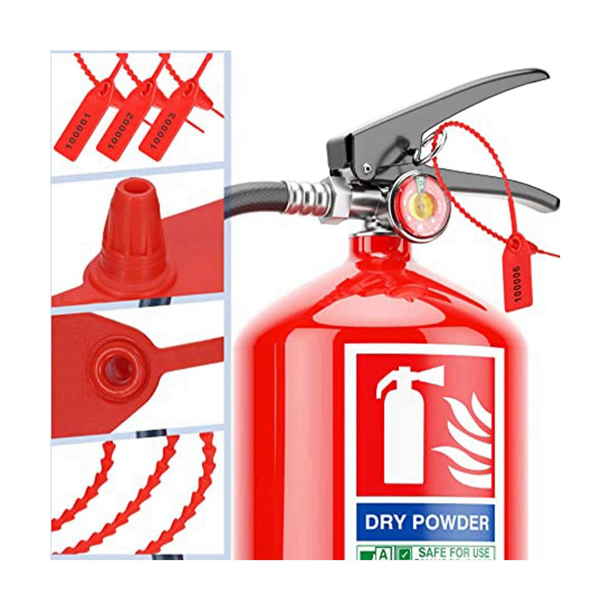1000 Pcs Plastic Tamper Seals Fire Extinguisher Tags Security Tags