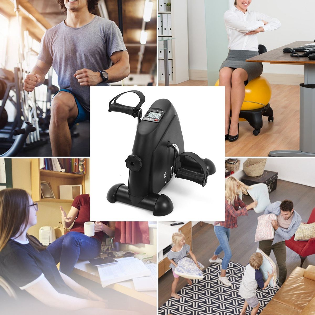 Mini Pedal Stepper Exercise Machine LCD Display Indoor