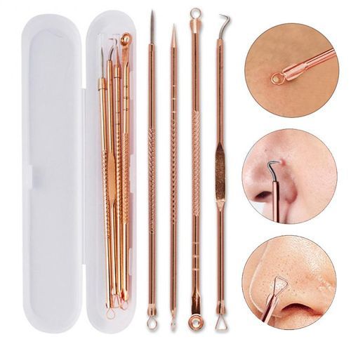 4pcs  Facial Acne Blackhead Remover Needles Kit Extractor