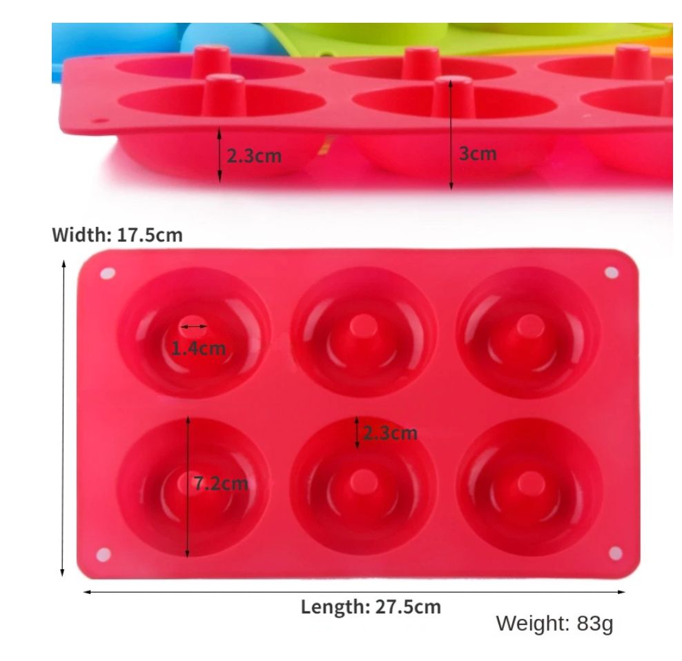4Pcs Donut Silicone Mold Chocolate Mold