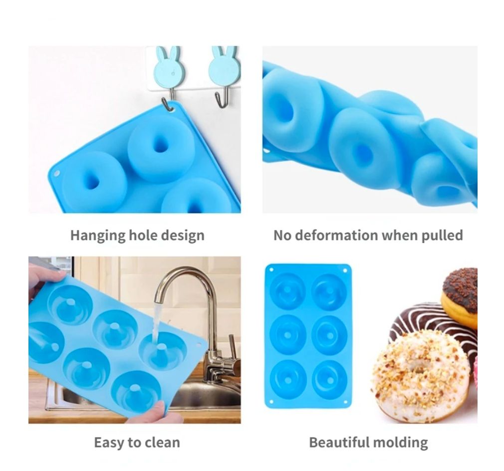 4Pcs Donut Silicone Mold Chocolate Mold
