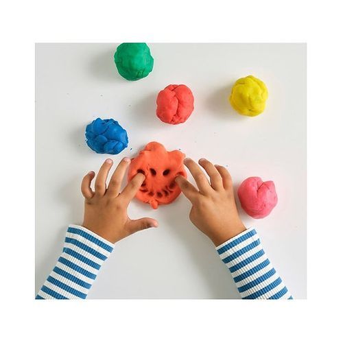 Colourful Modelling Dough Mini Pots 4-Pack, Mixed Colours