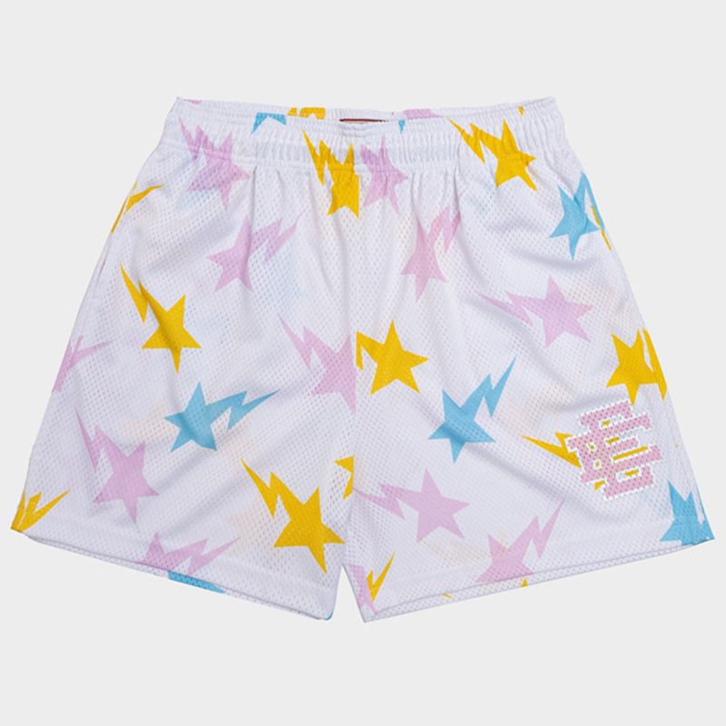 Eric Emanuel EE Basic Short  YORK CITY SKYLINE Uni Running Shorts Fitness Sport Pants Summer Gym Mesh Breathable Shorts- Yellow WJX