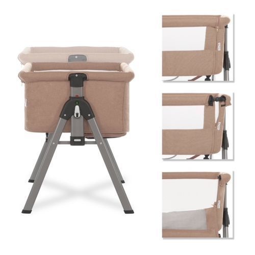 Baby Bed/Bassinet & Bedside Sleeper, Brown. 0- 24m