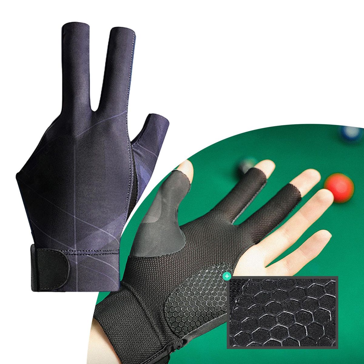 3 Fingers Show Gloves Left Hand Elastic Gloves