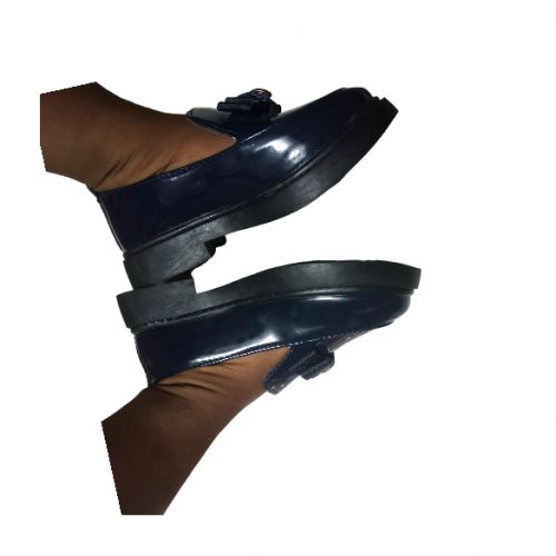 Quality Kids/boys Outing Glossy Shoes-Black