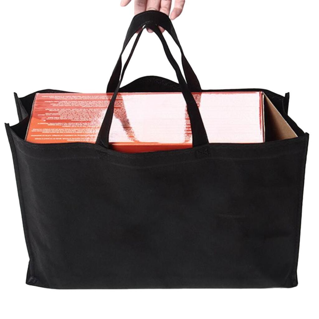 Black Nylon Outdoor Multifunctional Storage Bag Shopping Grocery Tote