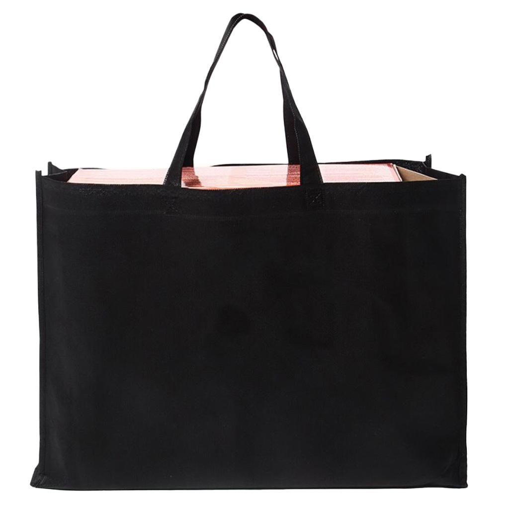 Black Nylon Outdoor Multifunctional Storage Bag Shopping Grocery Tote