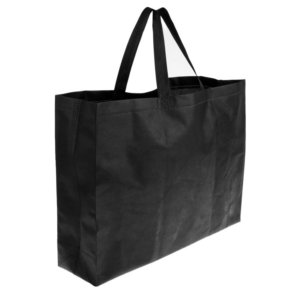 Black Nylon Outdoor Multifunctional Storage Bag Shopping Grocery Tote