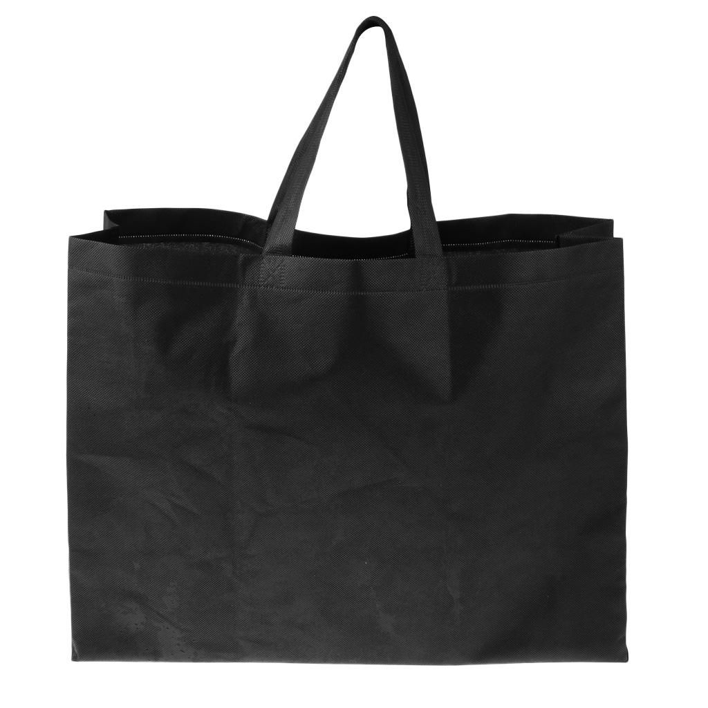 Black Nylon Outdoor Multifunctional Storage Bag Shopping Grocery Tote