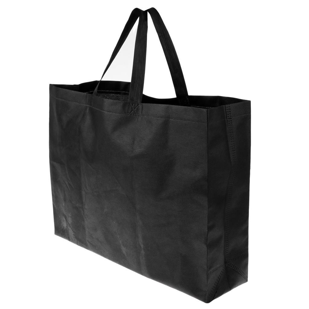 Black Nylon Outdoor Multifunctional Storage Bag Shopping Grocery Tote