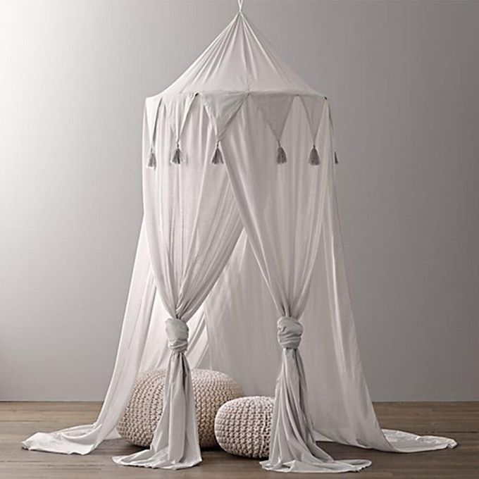 Baby Bed Canopy Netting Bedcover  Curtain Bedding Dome Grey