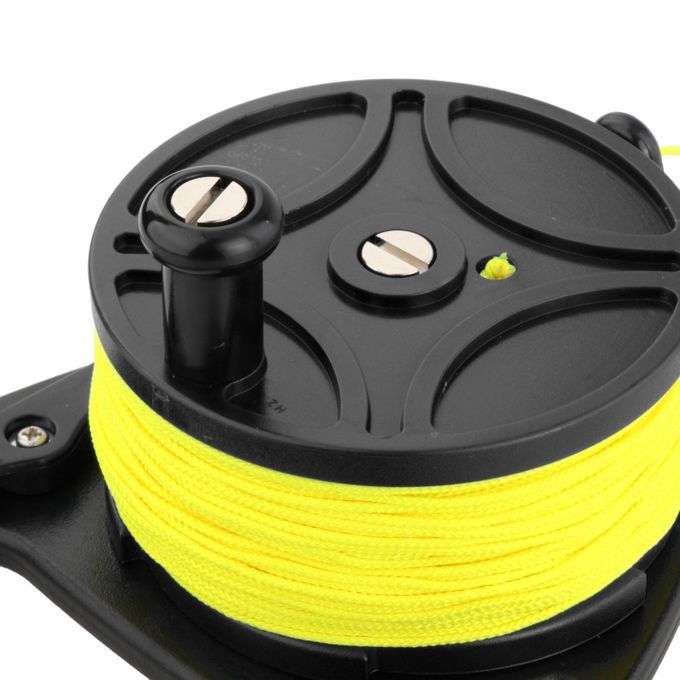 Multi Purpose Scuba Diving Line Reel Handle Snorkeling Black 83 Meters