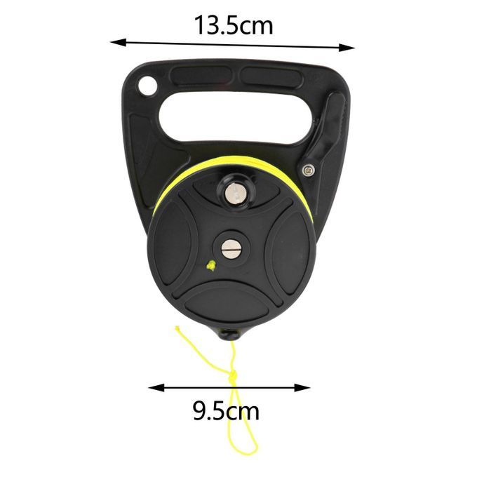 Multi Purpose Scuba Diving Line Reel Handle Snorkeling Black 83 Meters