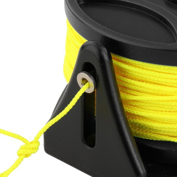 Multi Purpose Scuba Diving Line Reel Handle Snorkeling Black 83 Meters