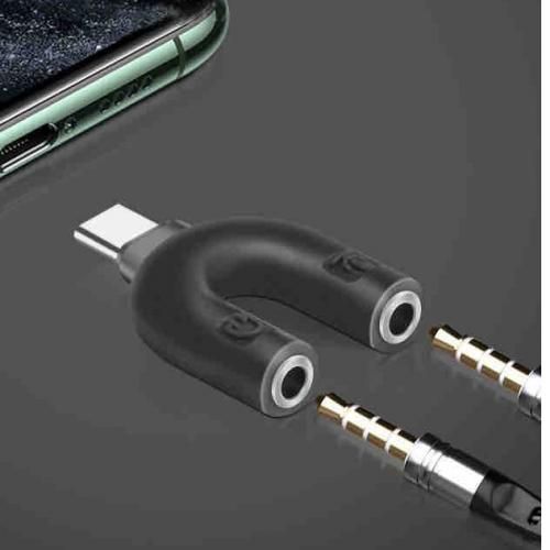 Typec Audio Splitter Adapter For Headphones And Microphones