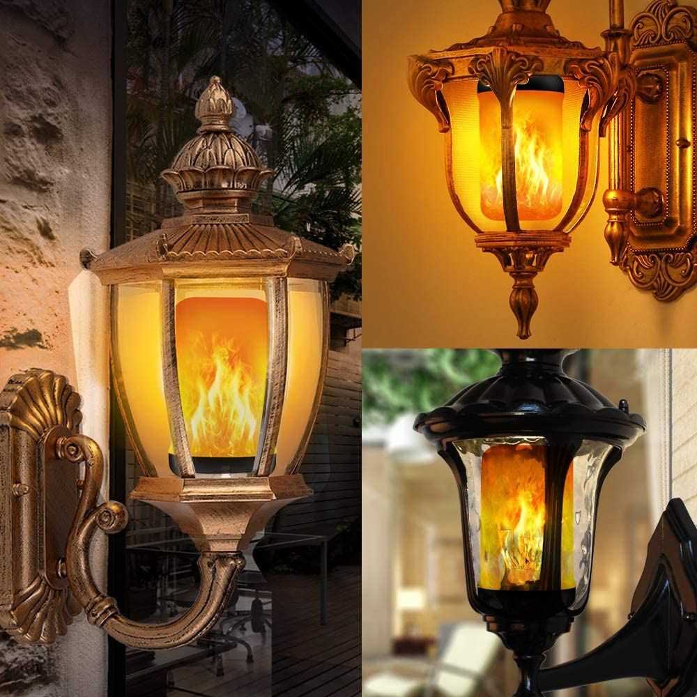 LED Flame Effect Light Bulb E27,Decorative Fire Lights