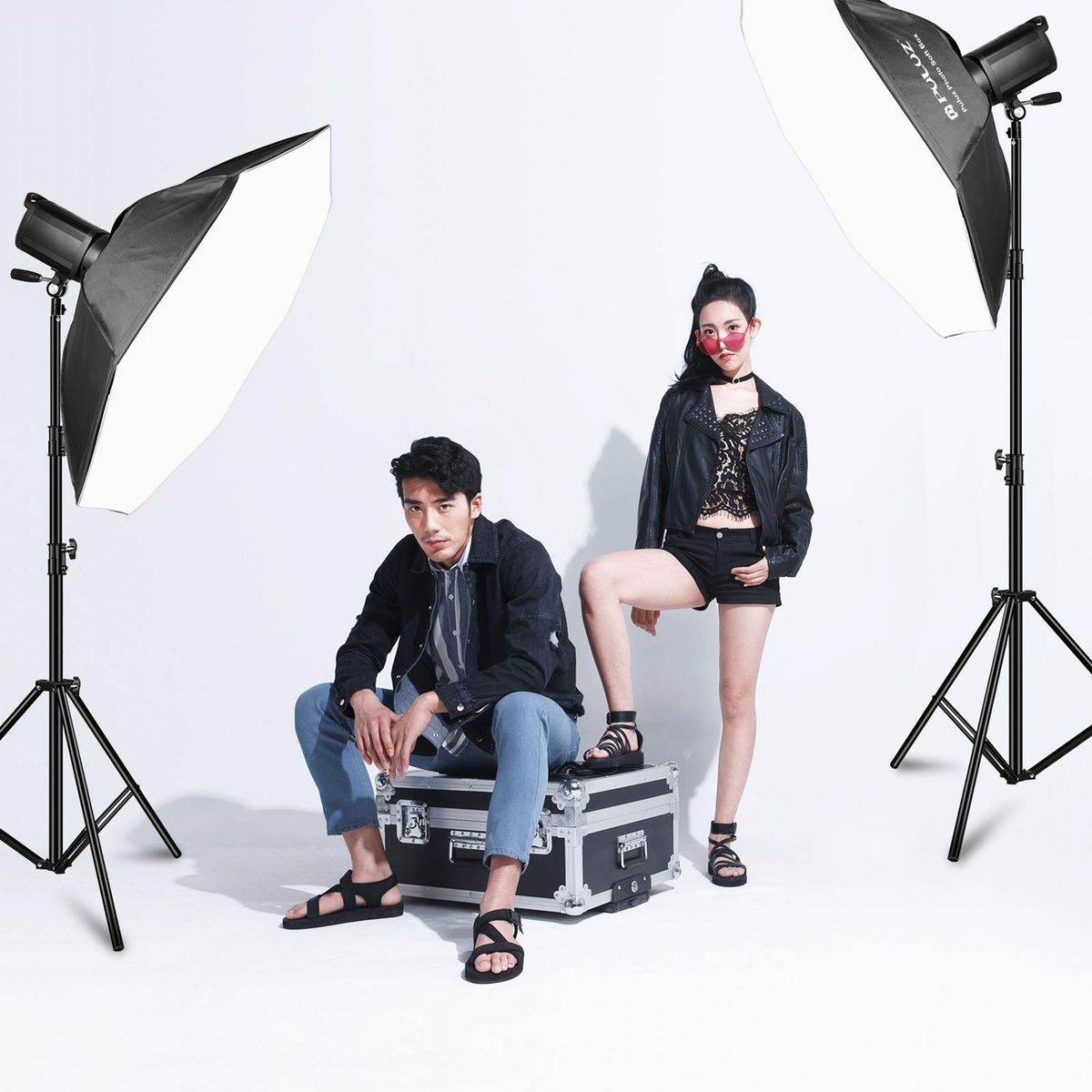 PULUZ 95cm/37.4in Quick Release Octagon Softbox with Bowen Mount And 8 Support Rods for Photography Studio Photography Portrait Live Stream