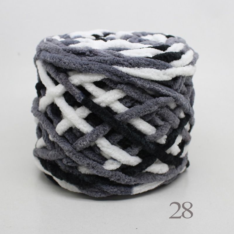 100g Milk Cotton Blends Polyester Blended Chenille Chunky  Yarn For Hand Knitting-