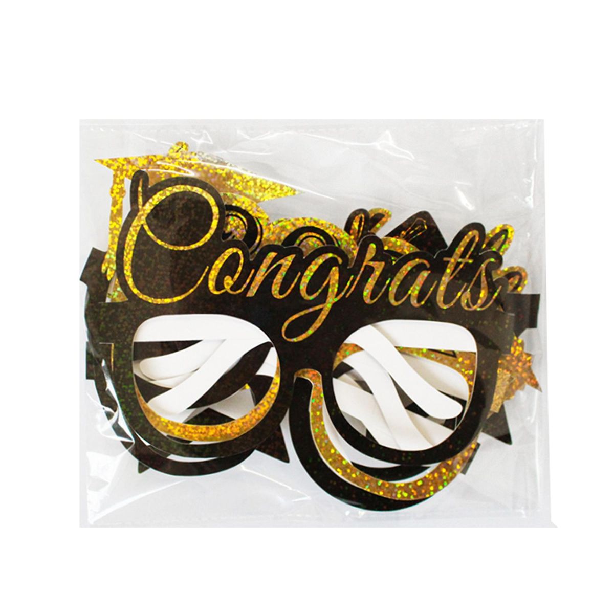 24PCS Graduation Paper Eyeglasses 2022 Glitter Glasses Photo Props School Class Classmates Party Supplies Congrats Graduation Celebration Decorations