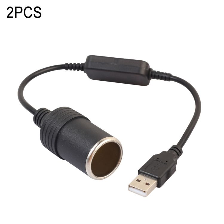2 PCS Car USB 5V To 12V Cable, Model: 35cm