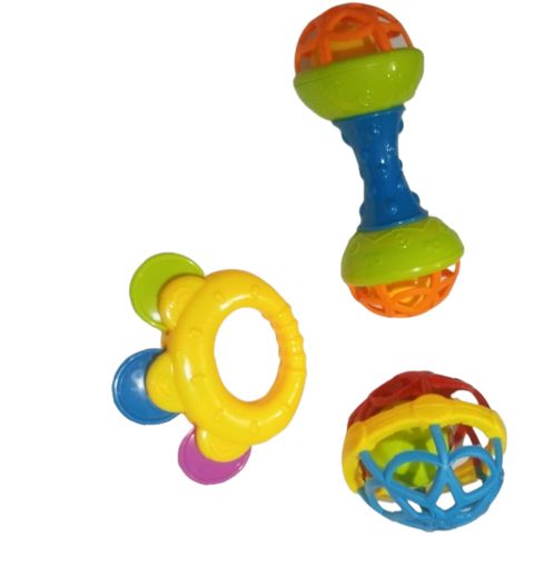 Babies 3 Pieces Rattles And Teether