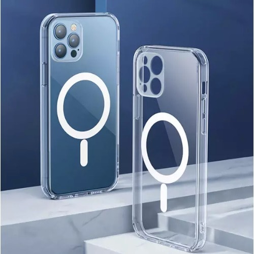 Slim Fit Hardback Soft Silicone Clear Magnetic Case For Iphone11 Pro With Magsafe Charging