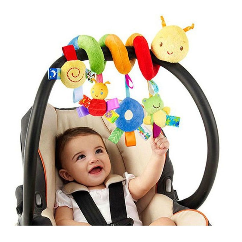 Soft Baby Toys 0-12 Months Music Crib Stroller Hanging Spiral Kids Sensory Educational Toy For Newborn Babies Rattles Bed Bell