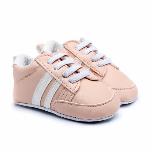 Infant Baby Pre- Walker Anti Slip Shoe - Pink & White
