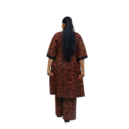 Brown Kimono And Trouser