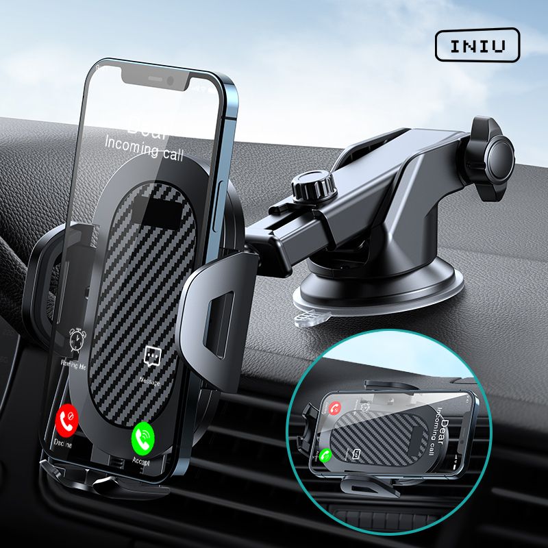 (One Pack Two Uses)INIU Sucker Car Phone Holder Mount Stand GPS Telefon Mobile Cell Support For IPhone 13 12 11 Pro Max X 7 8 Xiaomi Huawei Samsung RA
