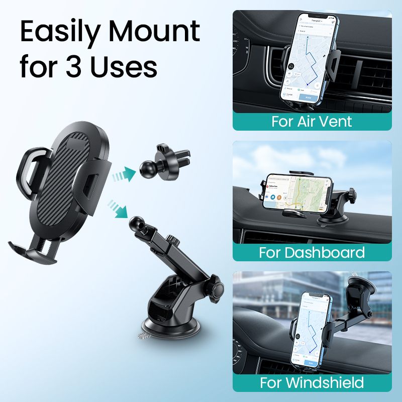(One Pack Two Uses)INIU Sucker Car Phone Holder Mount Stand GPS Telefon Mobile Cell Support For IPhone 13 12 11 Pro Max X 7 8 Xiaomi Huawei Samsung RA