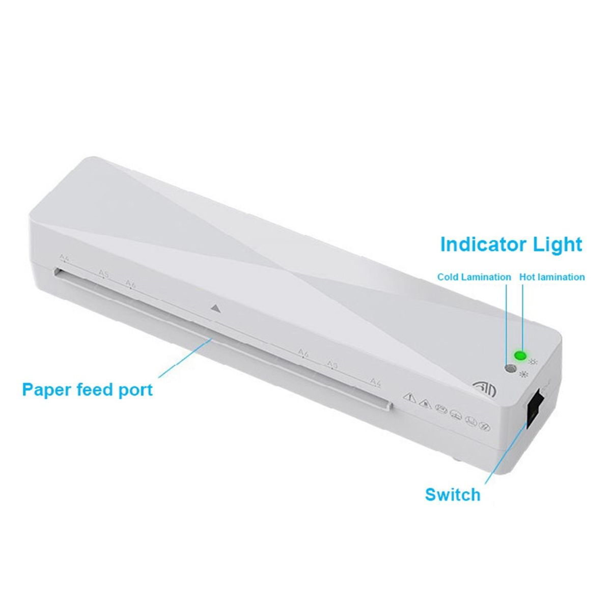 Small Portable A4 Hot Press Automatic Plastic Sealing Machine with 30PCS Laminating Film US Plug