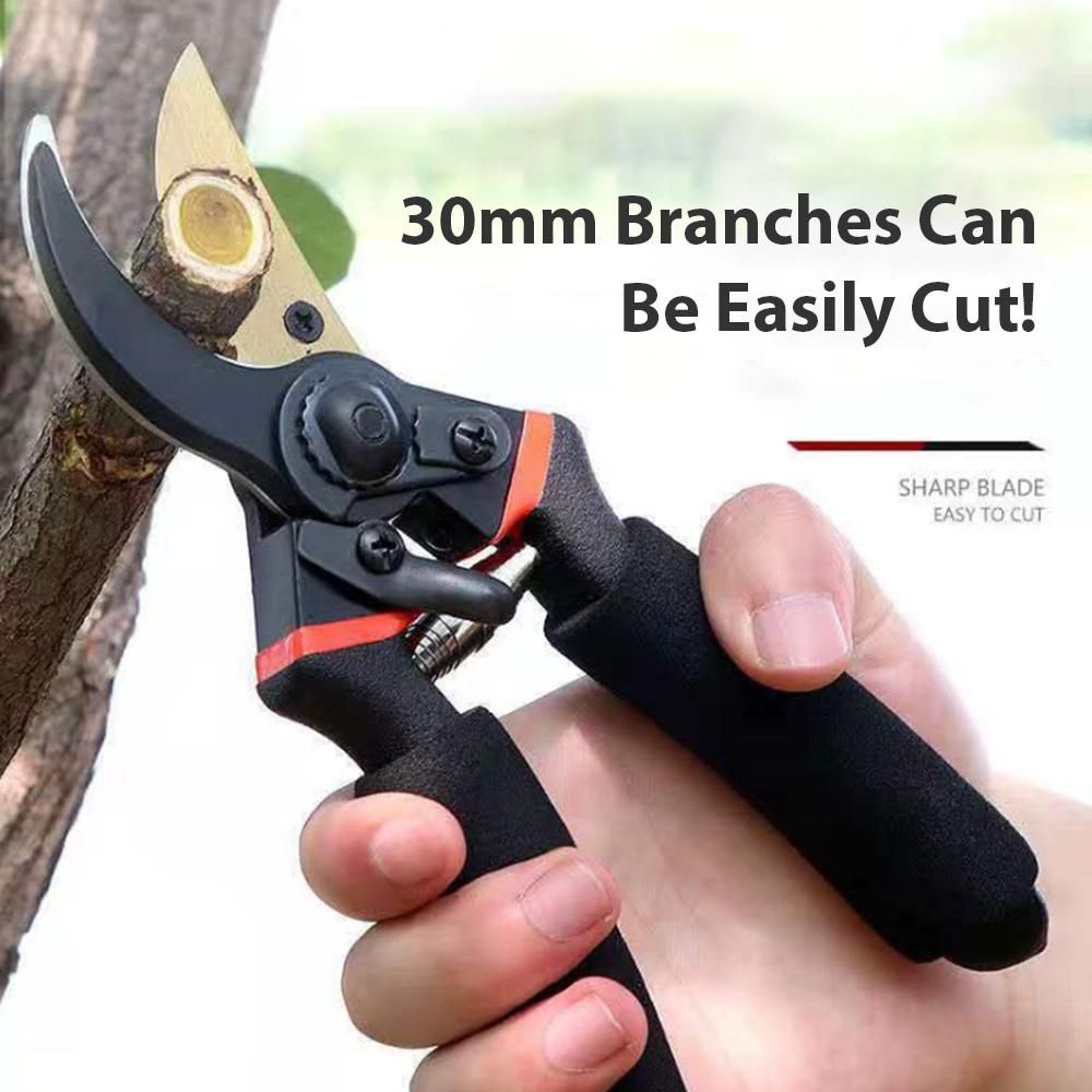 Garden Scissors High Hardness Thickened SK5 Steel Strong Cutting Thick Branch Pruning Fruit Trees Shears Multiple Purpose for Nursery Branches Flowers
