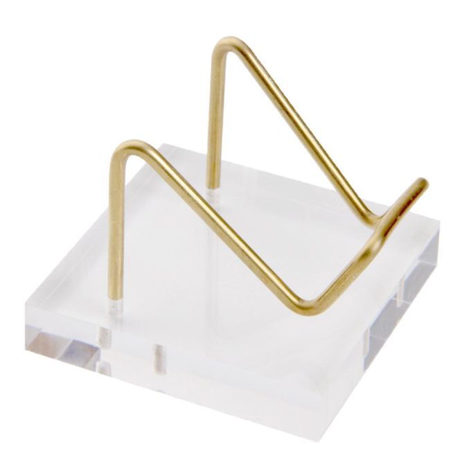 Set Of 4 Metal Arm Acrylic Display Stand Holder For Specimens Agate