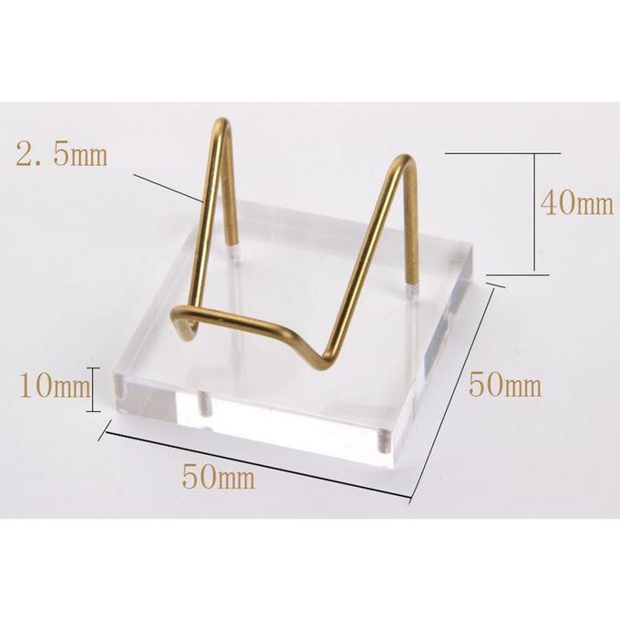 Set Of 4 Metal Arm Acrylic Display Stand Holder For Specimens Agate