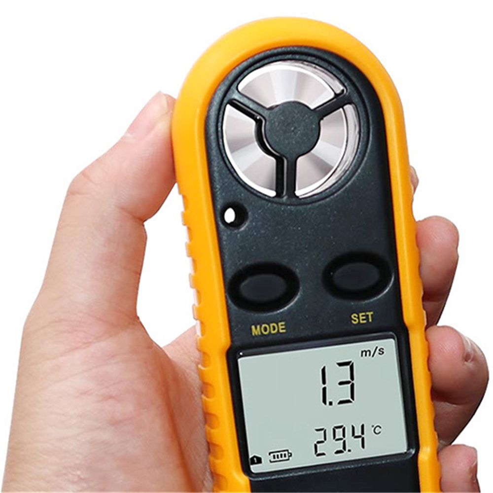 Digital Anemometer Mini Wind Speed Gauge Air Velocity Airflow Meter GM816 0-30m/s -10~45C With LCD Back-light Display