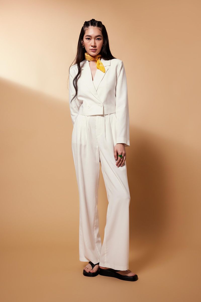 Woman Young Regular Fit Blazer - Ecru
