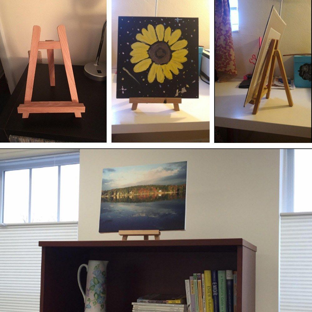 Small Tabletop Mini Wood Artist Frame Photo Painting Display