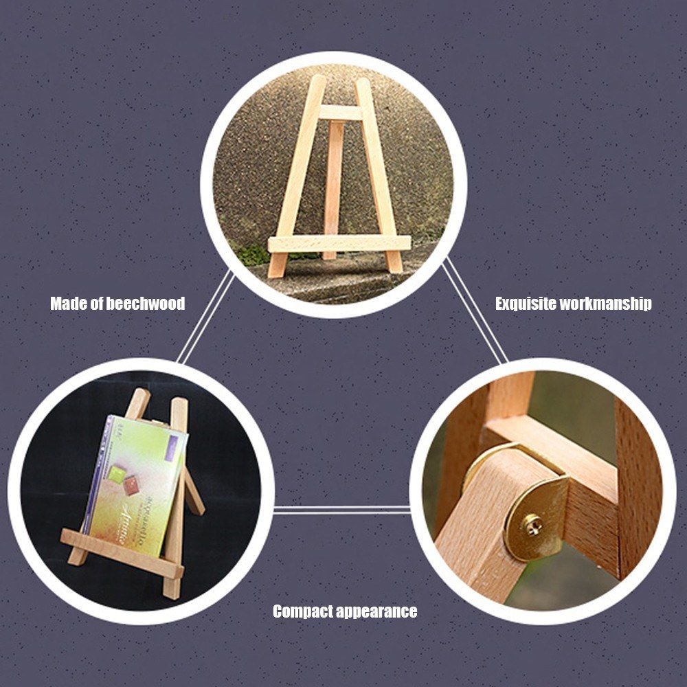 Small Tabletop Mini Wood Artist Frame Photo Painting Display