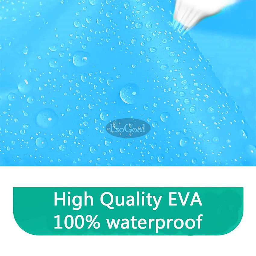 EsoGoal Portable Raincoat Waterproof With Hat - Blue