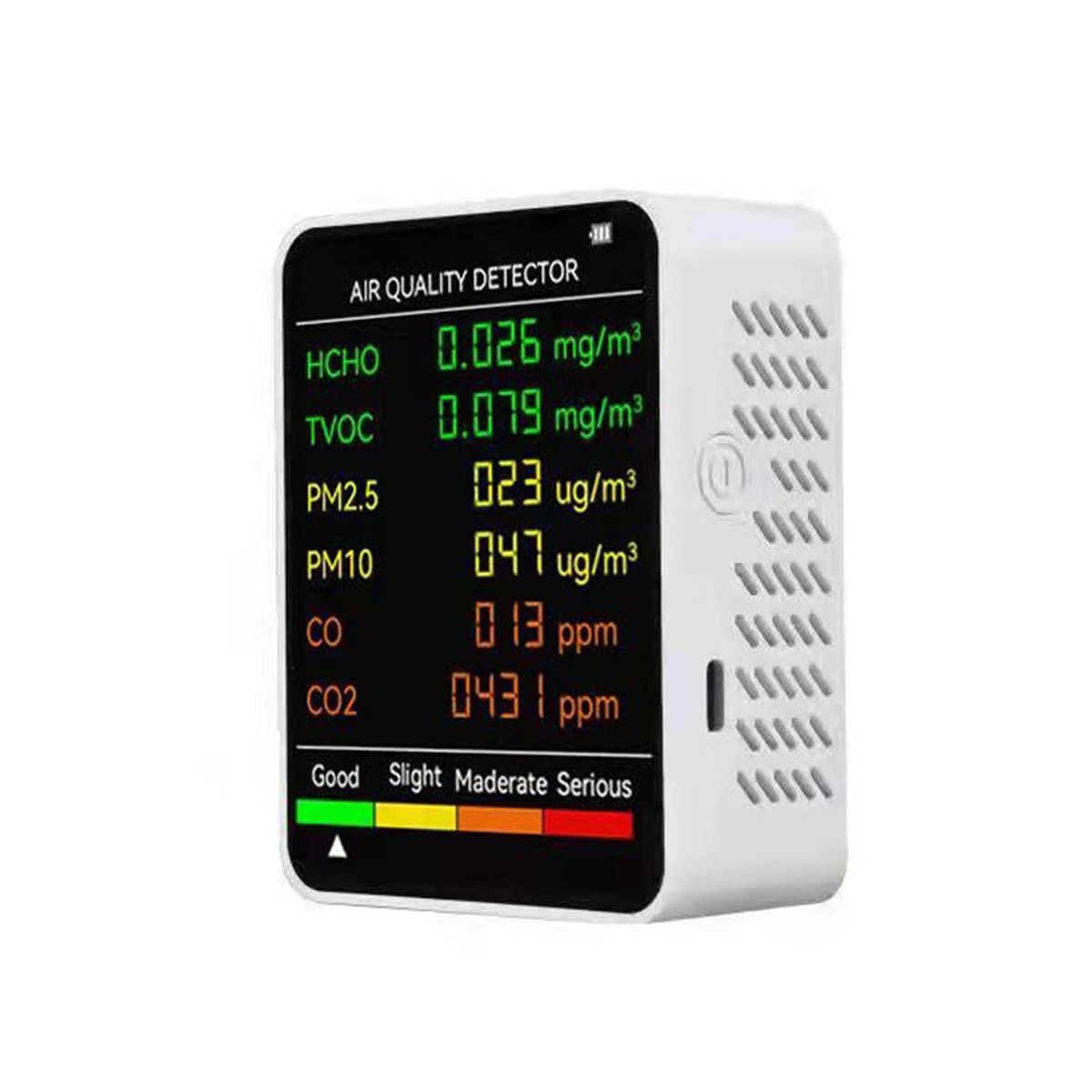 Air Quality Monitor 6 in 1 Multifunctional Air Quality Monitor White