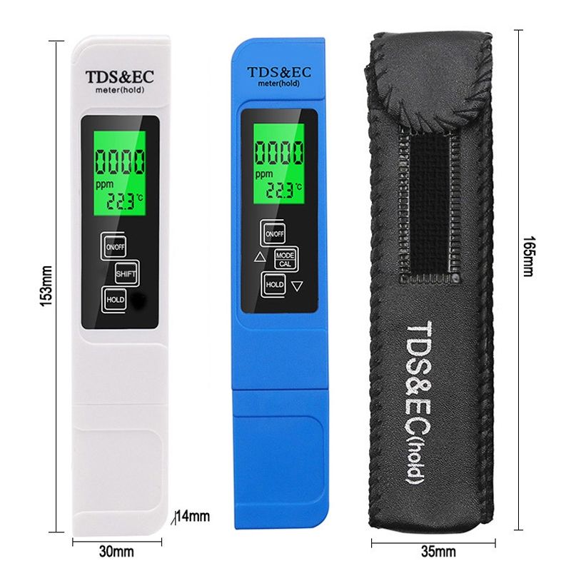 Backlight Model TDS & EC Water Quality Test Pen Backlight Model (White)