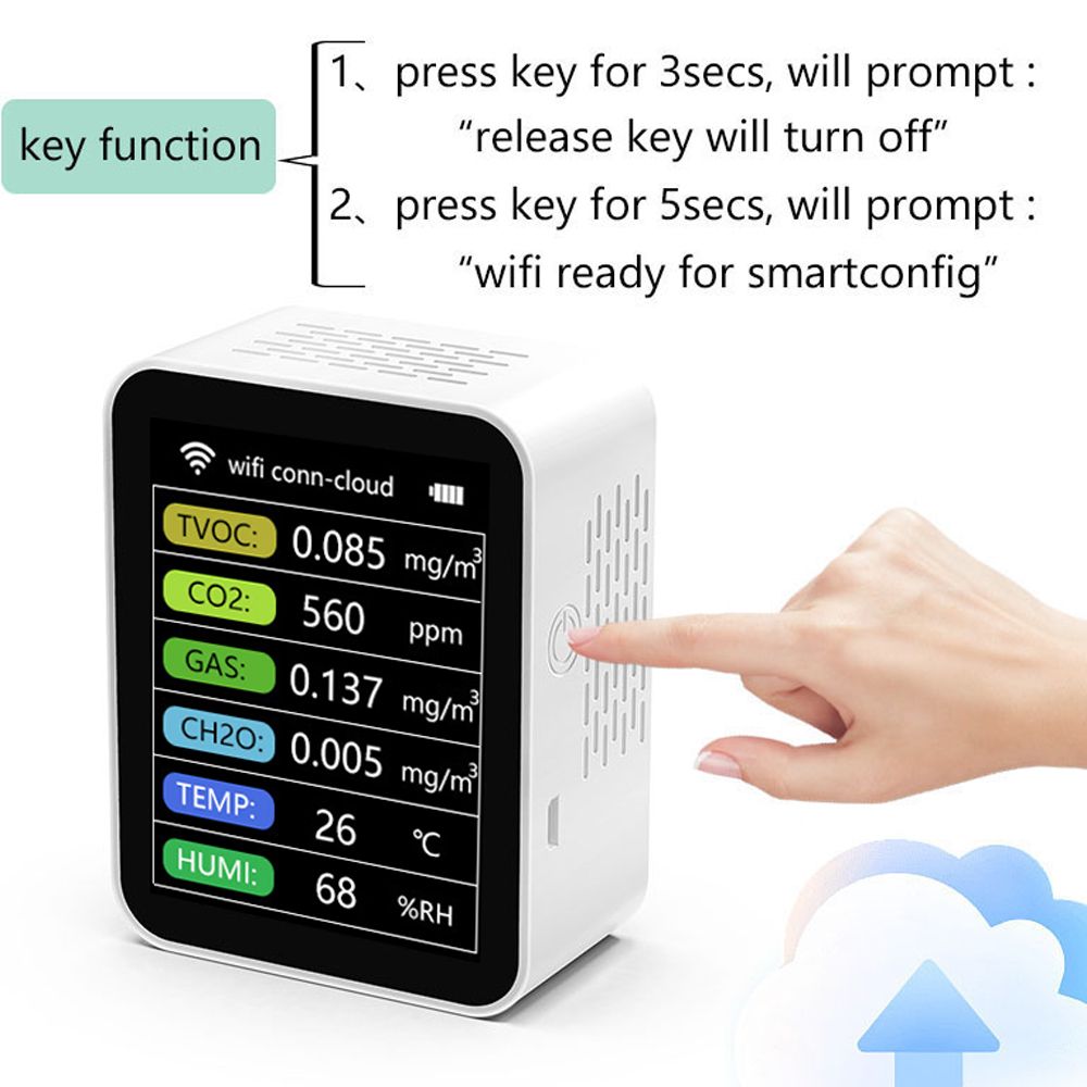 Tuya Wifi Portable Home Office Indoor Desktop Air Quality