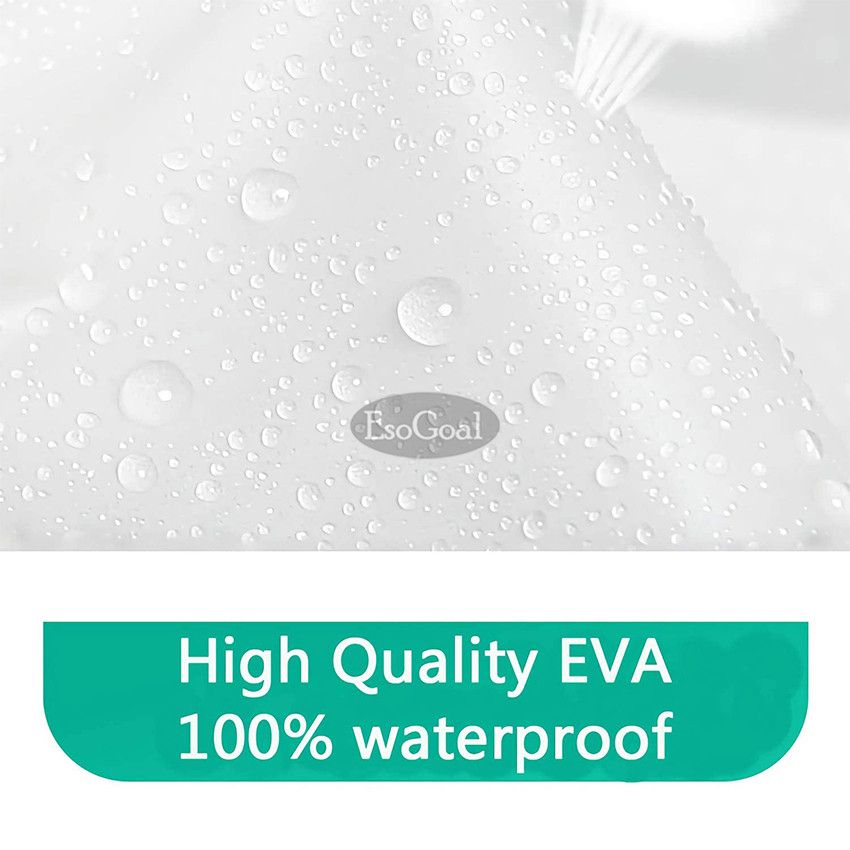 EsoGoal Portable Raincoat Waterproof With Hat - White