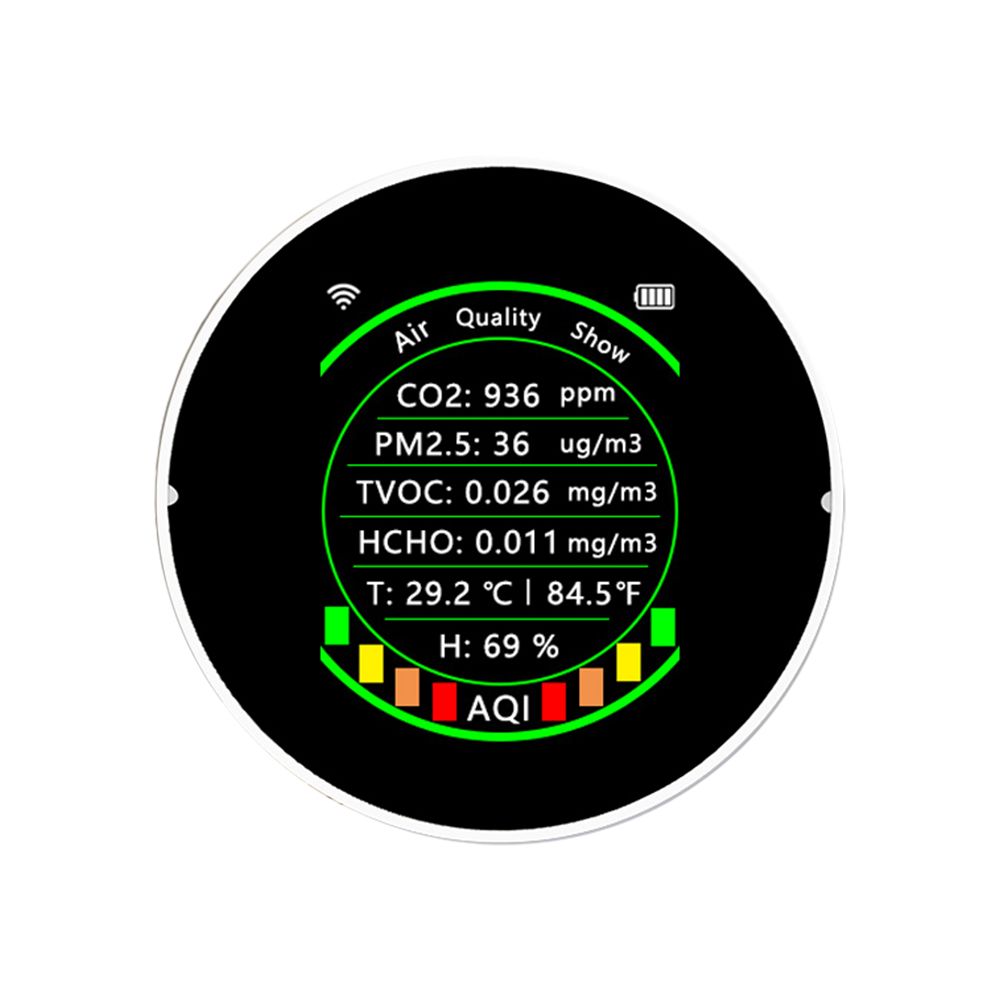 Tuya Wifi 7In1 Multifunctional Air Quality Meter Pm2.5 Co2